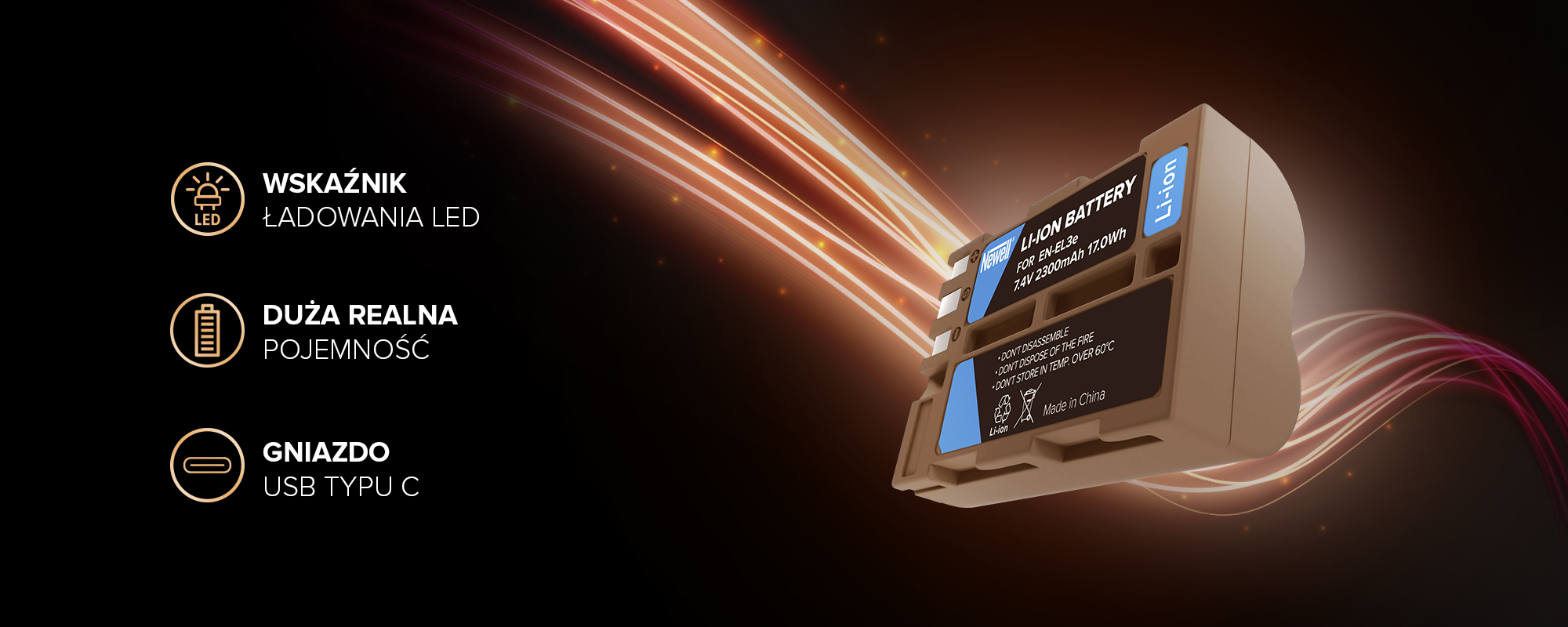 Akumulator Newell zamiennik EN-EL15C USB-C do Nikon
